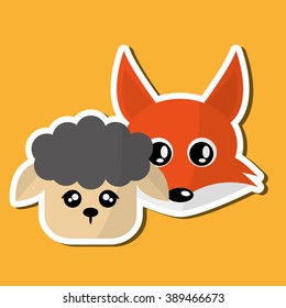 Animal icon design 
