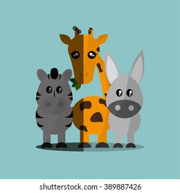 Animal icon design 