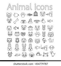 Animal icon illustration design