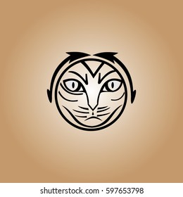 animal icon logo cat