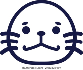 icono animal de la foca en Vector