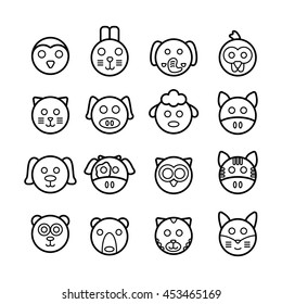 Animal icon set.