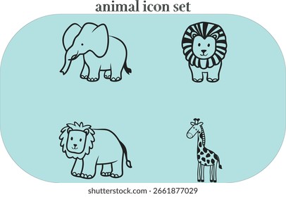 ícone animal definido para todos