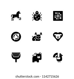 animal icon set. axis, fish and rabbit vector icon for graphic design and web