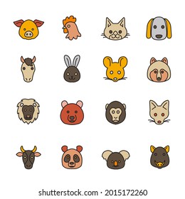 animal icon. animal set symbol vector elements for infographic web.