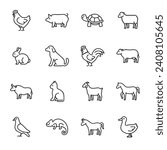 Animal icon set vector illustration