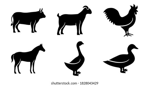 animal icon set - vector illustration .