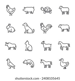 Animal icon set vector illustration