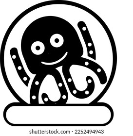 Animal icon  or symbol, simple silhouette animal black and white with available for name tag