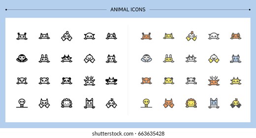 Animal icons.