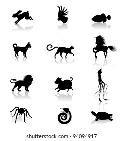 Animal Icons EPS 8 vector, grouped for easy editing. No open shapes or paths.