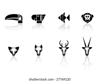 Animal icons set