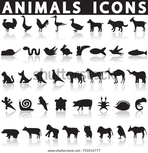 動物のアイコンセット のベクター画像素材 ロイヤリティフリー
