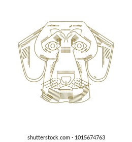 Animal Icons Set Dog breeds Logo on white background. The vector of dog. It is good minimal iconic for pet. Labrador