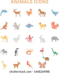 animal iconset with 25 design and colorful animal 