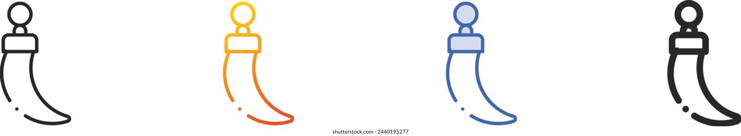 animal icon.Thin Linear, Gradient, Blue Stroke and bold Style Design Isolated On White Background