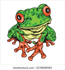 Animal illustration 2. frog animal sitting