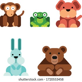 Animal illustration carton flat design