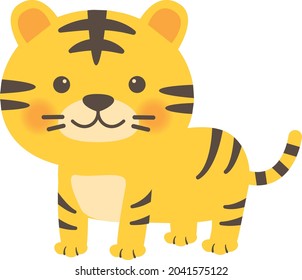 Animal illustration cute tiger character