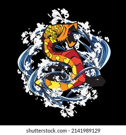 animal illustration design for sukajan is mean japan traditional cloth or t-shirt with digital hand drawn Embroidery Men T-shirts Summer Casual Short Sleeve Hip Hop T Shirt Streetwear