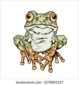 Animal illustration. frog animal sitting