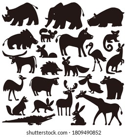 Animal illustration material of a simple silhouette,