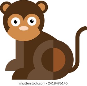 Animal illustration paper cut-out effect