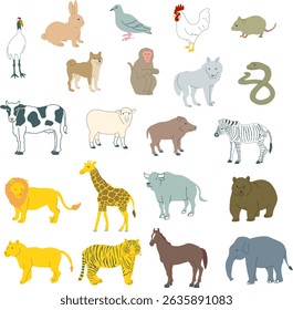 Animal illustration set : Vector