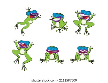 animal illustration with Virtual Reality mask for technology theme