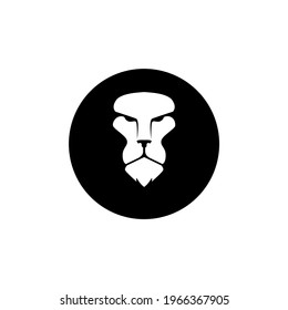 animal illustration in wild life. lion head logo template, great for any business.