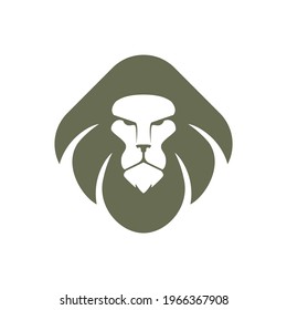 animal illustration in wild life. lion head logo template, great for any business.