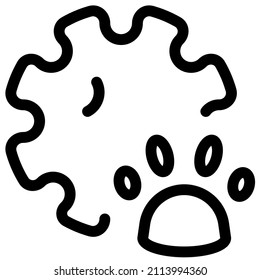 animal infected with a coronavirus causing the spread