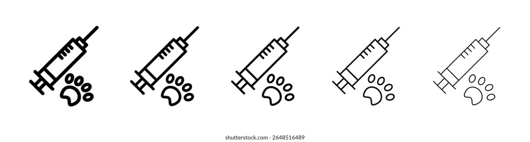 animal injection icon filled flat sign concept for web design.