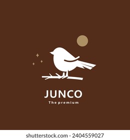 animal junco natural logo vector icon silhouette retro hipster