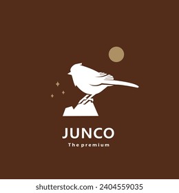 animal junco natural logo vector icon silhouette retro hipster