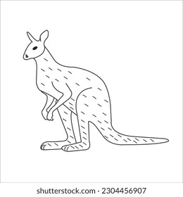 animal kangaroo Coloring page for kids 