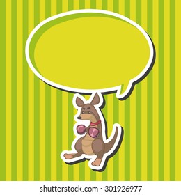 Animal kangaroo doing sports cartoon theme elements