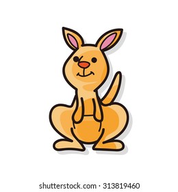animal kangaroo doodle