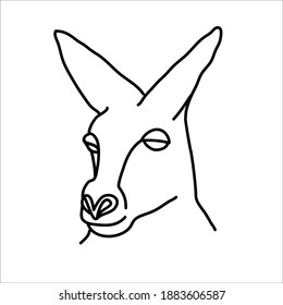 Animal kangaroo icon design. Vector, clip art, illustration, line icon design.