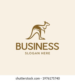 Animal Kangaroo Vector Logo Design