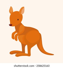 animal kangeroo cartoon theme elements