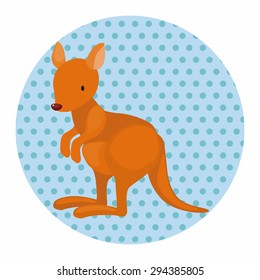 animal kangeroo cartoon theme elements