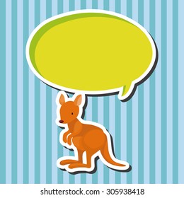 animal kangeroo cartoon theme elements