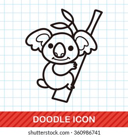 animal koala doodle