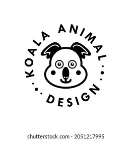 Animal koala logo design template