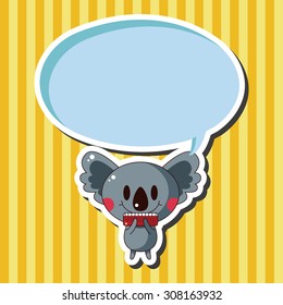 animal koala playing instrument cartoon theme elements