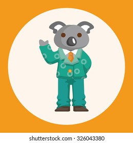 animal koala worker cartoon theme elements