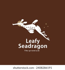 animal leafy seadragon natural logo vector icon silhouette retro hipster