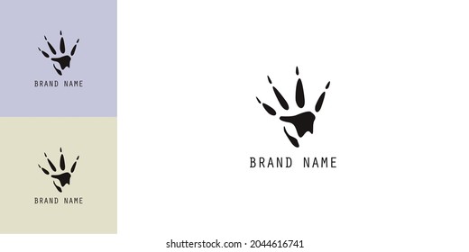 
animal leg skull simple logo. vector illustration for logo or icon