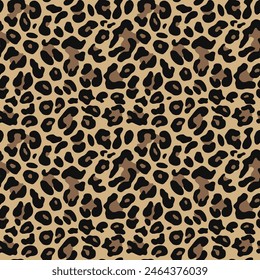 
Animal leopard pattern skin texture, seamless vector background, stylish print for design